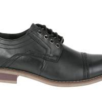 全新100%真皮深灰黑色南美設計男裝鞋 size EU 42