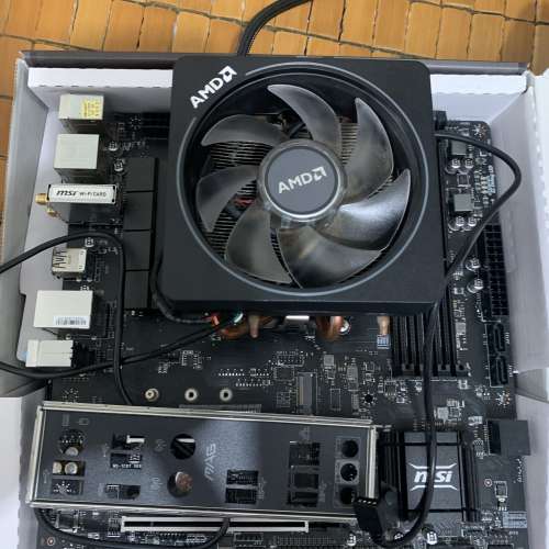 AMD Ryzen 2600x + b450m bazooka max wifi + 散熱器 B450