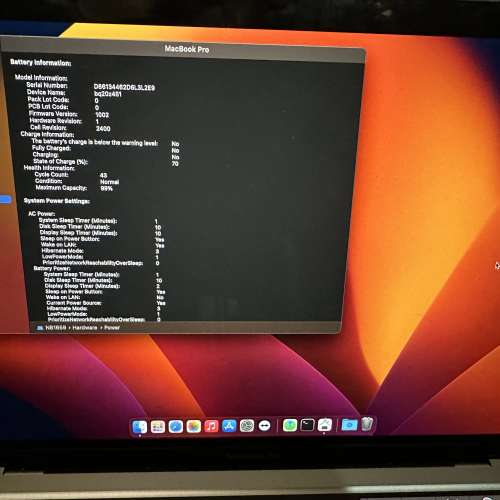 95% MacBook Pro M1 13.3 16GB+512gb with AppleCare+ 2025