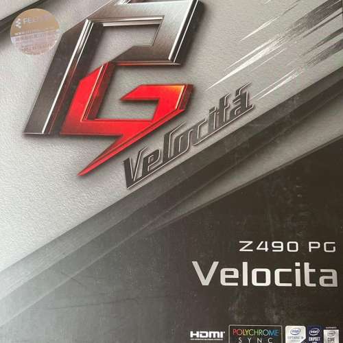 華擎ASRock Z490 PG Velocita主機板+背板, 10, 11代 , 有單有盒有保, 保到2024年12月
