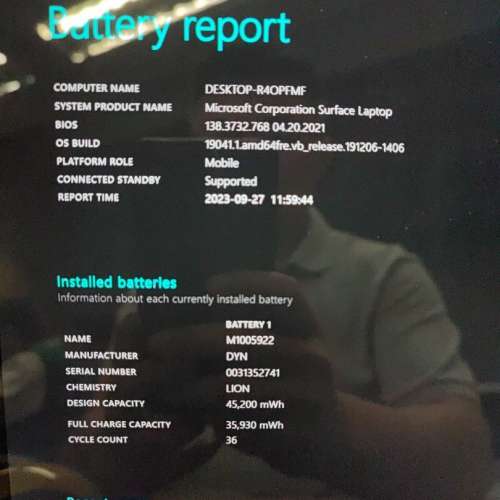 surface laptop - i7-7660U，8GB RAM，256GB SSD