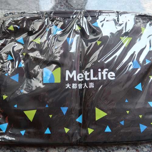 全新 摺疊 拉鍊 旅行袋 輕便袋 kit bag Metlife 大都會人壽