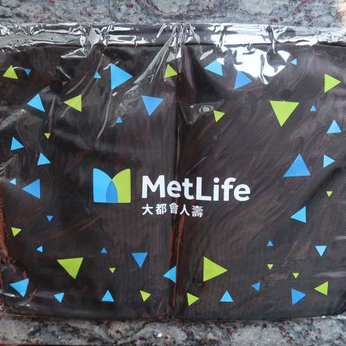 全新 摺疊 拉鍊 旅行袋 輕便袋 kit bag Metlife 大都會人壽