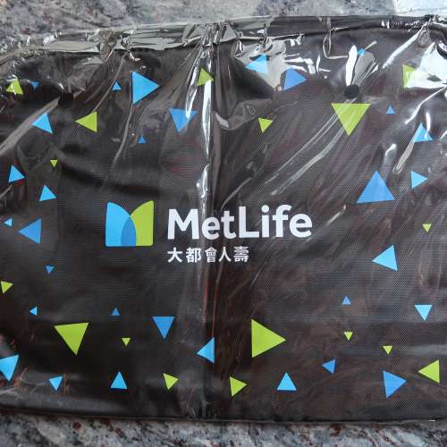 全新 摺疊 拉鍊 旅行袋 輕便袋 kit bag Metlife 大都會人壽
