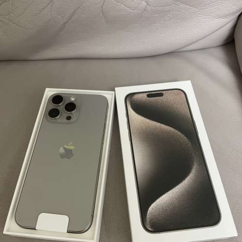 全新 iPhone 15 pro Max Natural Titanium 原色鈦 512GB 行貨 有單