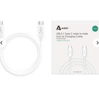 (開倉清貨)(2米/神速3A /全新行貨) Aukey CB-D36 白色 (USB-C 轉 USB-C)  充電線 數...