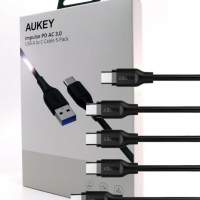 (神速5G/3A-全新行貨)(盒內5條獨立充電線) Aukey CB-CMD5  USB 3.0 to USB C charg...