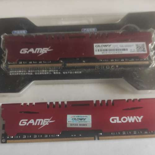 Gloway DDR3 1600 4G RAM兩條