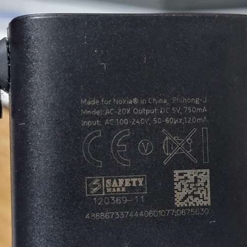 諾基亞 Nokia 原廠 MicroUSB火牛AC-20X  極少用95%新