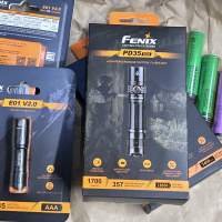Fenix PD35 v3.0 1700 流明強光手電筒, E01 v3.0 匙扣型 AAA 電筒, IC 保護板 18650...