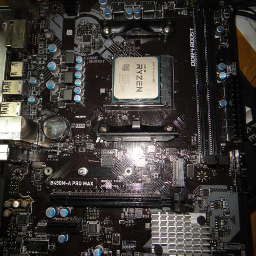 B450M-A PRO MAX  主機板 連 AMD Ryzen 5 3600 ((正版Window10Home啟動碼)) Socket...