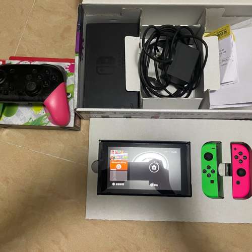 nintendo switch splatoon 2 edition + splatoon 2 pro controller