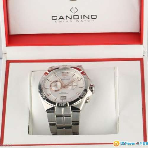 Candino alarm(卡天龍鬧錶)石英鋼腕錶.