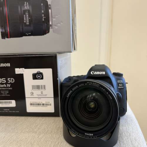 CANNON EOS 5D MARK IV 機身+ 24-70 F2.8鏡頭BG-E20直倒 連原厰電兩舊