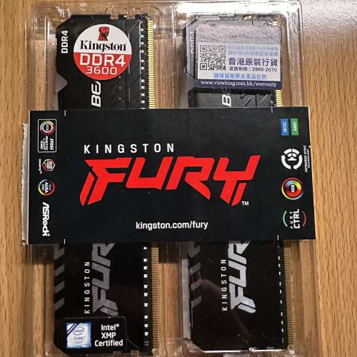 Kingston FURY Beast DDR4 RGB Memory 32GB (16GB*2) 3600MHz