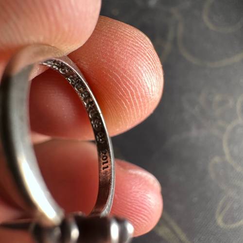 chrome hreat cross ring 十字架戒指