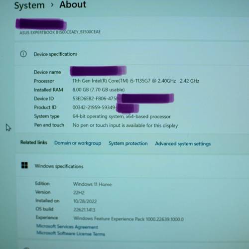 ASUS Expertbook 1500 laptop 電腦 有獨立顯示卡