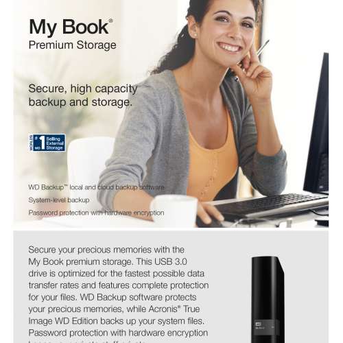 WD My Book 3TB External Hard Drive USB3.0