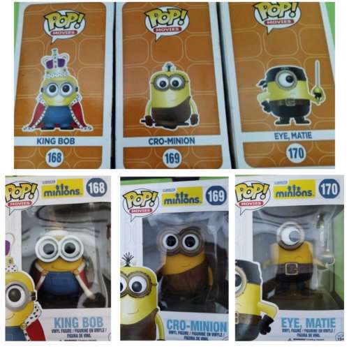 全新  minions 迷你兵團車內公仔Funko pop king bob cro-minion eye matie 模型 fi...