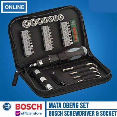 Bosch 38-in-1 (Ratchet TYPE Handle)  - BLUE handy Pouch Repairing Tool Access.