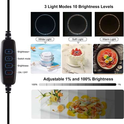 Photo Studio Box, PULUZ (Large 40x 40cm)Foldable Lightbox with LED Ring Light