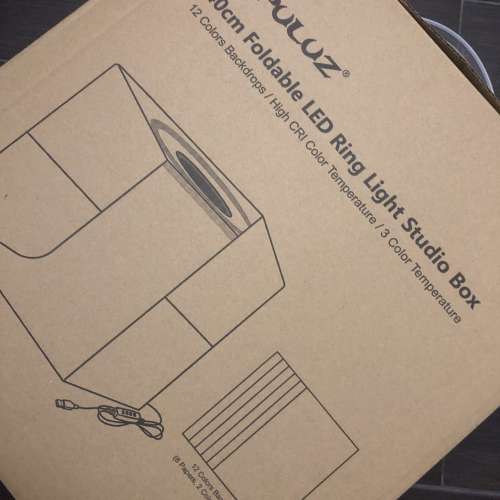 Photo Studio Box, PULUZ (Large 40x 40cm)Foldable Lightbox with LED Ring Light
