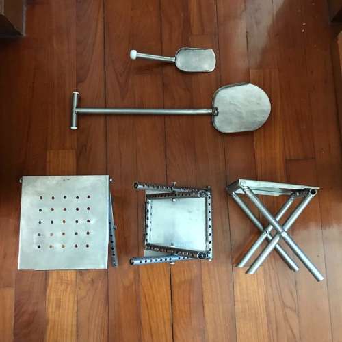 自製 沙灘椅 折疊櫈 鐵 鏟 DIY Beach Folding Chair Iron Shovel Spade