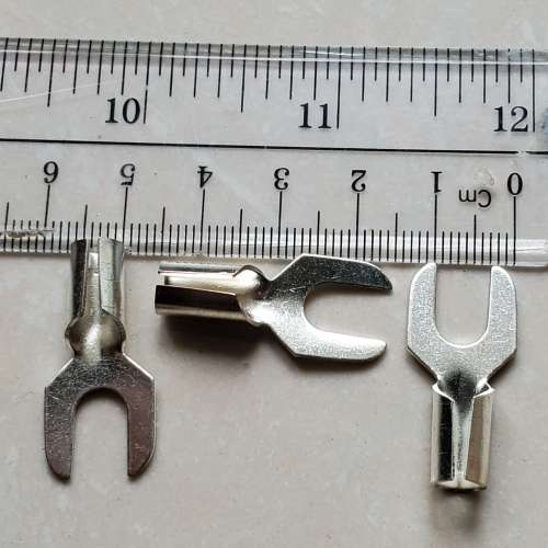Silver-plated spade connectors (New) Mizutani 日本 鍍銀 叉插頭 - 全新