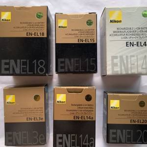 全新 Nikon battery EL18, EL15,EL14a,