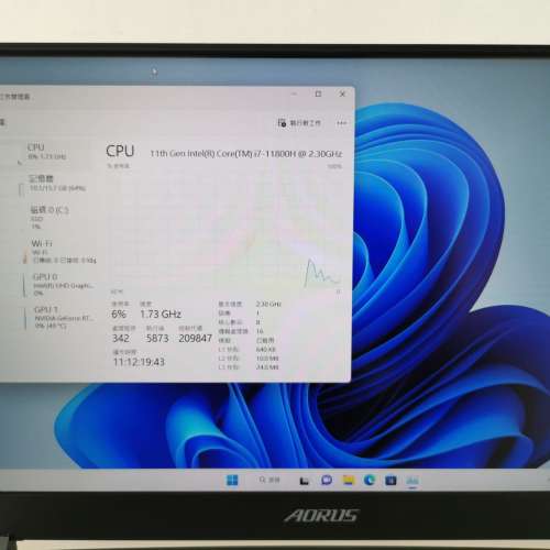 Gigabyte AORUS 15P KD (i7-11800H,16GB Ram+512GB SSD,RTX3060)