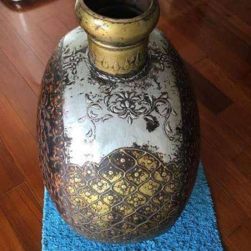 斯里蘭卡人手製鍍銅鐵花瓶 (50*60*25cm)
