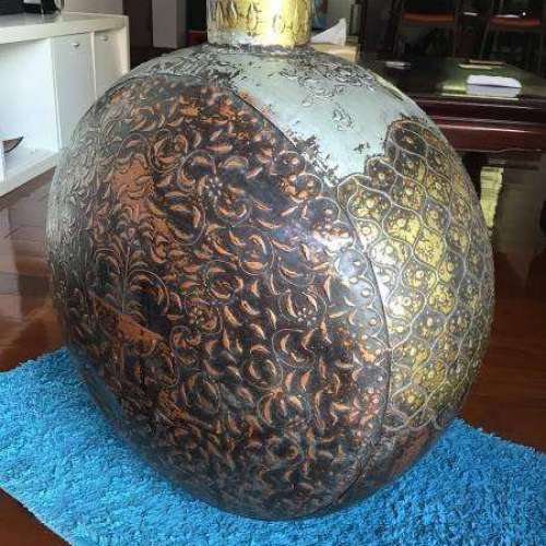 斯里蘭卡人手製鍍銅鐵花瓶 (50*60*25cm)