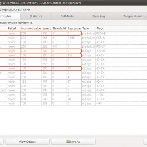 4TB Western Digital Purple WD40EJRX x4（使用時長少於200小時，提供SMART報告）