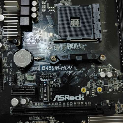 ASROCK B450M-HDV AM4 MATX 主機板 (已啟用Windows 11)