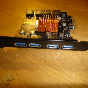 USB3.0擴展卡 PCI-E轉四組USB3.0轉接擴充卡