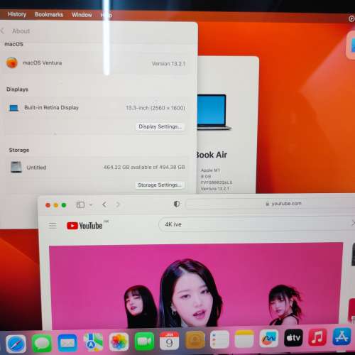 M1 Macbook Air 2020 市場少有512GB SSD 大容量M1 Apple M1 CPU A2337 MacBook Air...