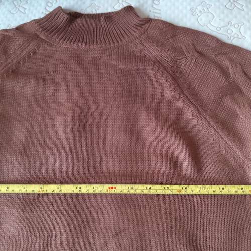 全新咖啡色針織衫 修身高領長袖彈力套頭毛衣 上衣