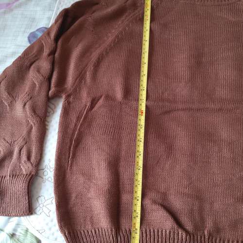 全新咖啡色針織衫 修身高領長袖彈力套頭毛衣 上衣