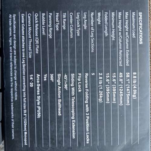 極少用Benro百諾iTrip iT15鋁合金輕便型三腳架