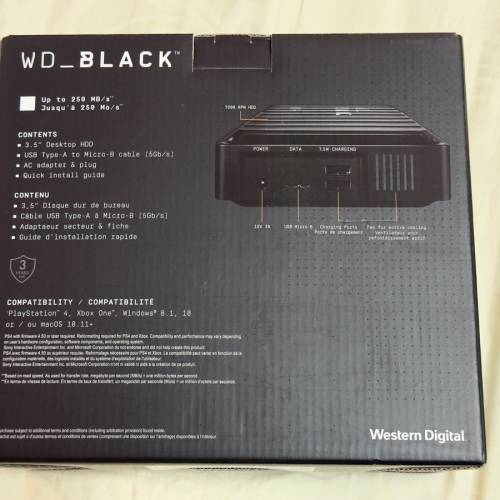 WD_BLACK D10 Game Drive 8TB