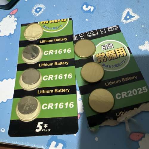CR2025和 CR2016電池
