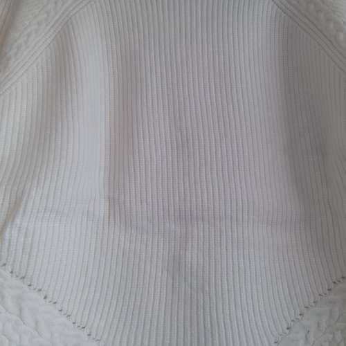 全新赫宿白色套頭加厚毛衣 寬鬆麻花針織衫 高領長袖毛衫 上衣 毛衣