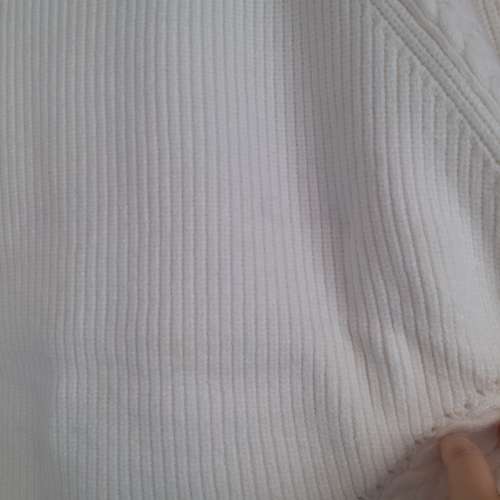 全新赫宿白色套頭加厚毛衣 寬鬆麻花針織衫 高領長袖毛衫 上衣 毛衣