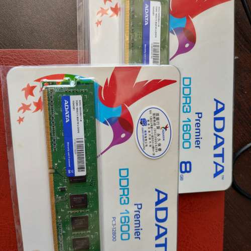 ADATA DDR3 8GB X2 永久保用連盒