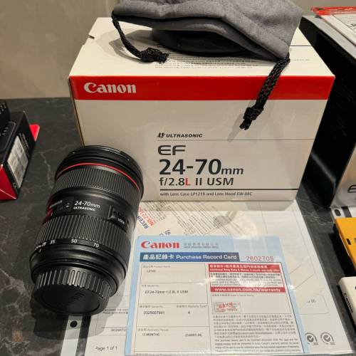 Canon EF 24-70mm f/2.8L II USM (全新鏡袋)