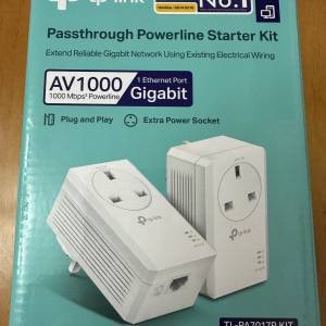 TP-Link AV1000 Gigabit Passthrough Powerline Starter Kit TL-PA7017P KIT