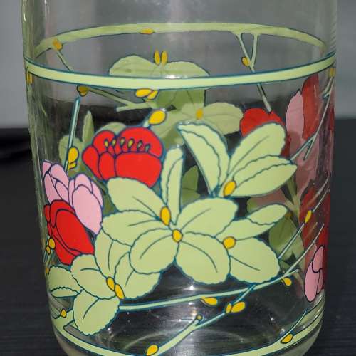 1980年時代 Sasaki Toyko 日本 東洋佐佐木 花卉印花圖案 絶版 玻璃杯 8隻一套價 裝...