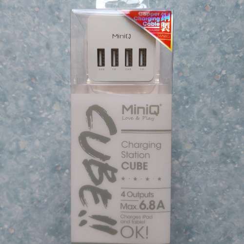 MiniQ Charging Station Cube USB 充電器 + Verbatim Type C to USB-A 充電傳輸線