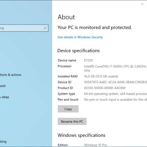 Dell Latitude E7250 i7-5600U / 16GB RAM / 256GB SSD