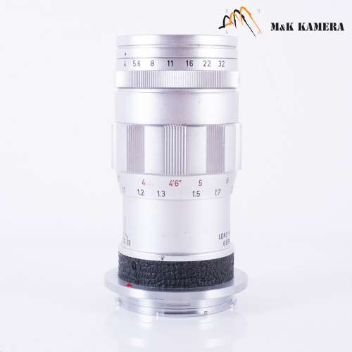 三枚玉LEITZ Leica Elmar M 90mm F/4.0 E39 Ver.II 3 Elements Silver Lens Yr.1965